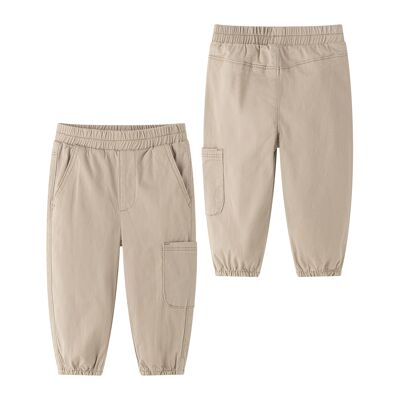 Pantalón largo vaquero color camel con bolsillos BBI55014