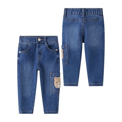 Pantalón largo cargo vaquero de bebe niño BBI55017