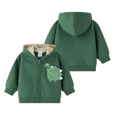 Chaqueta con capucha perchada de niño bebe BBI65004
