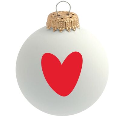Boule de Noël Coeur rouge par Atelier Wagram