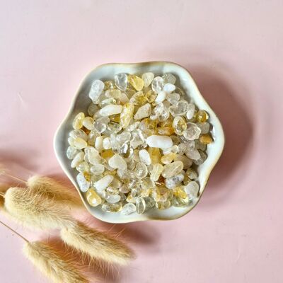 Gemstone Citrine Chips Tumbled Stones 5-9mm (per 100 grams)