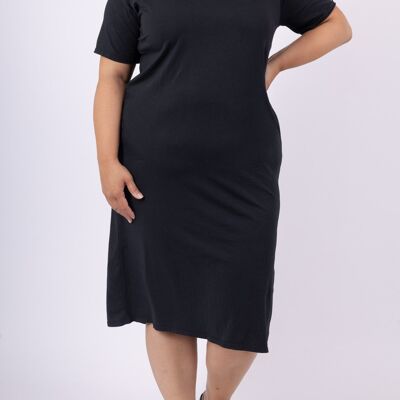 GRANDE TAILLE Robe t-shirt longue cœur - léopard - PR2527GT