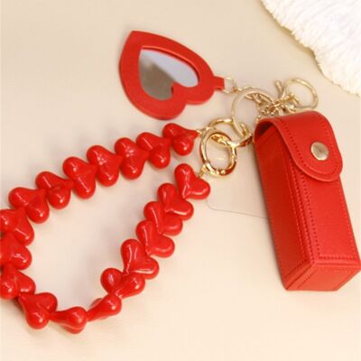 Rouge Passion Bag Charm – Lipstick Case, Mirror & Cell Phone Charm