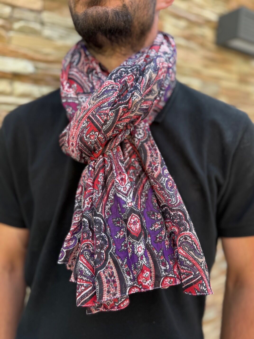 Sciarpa da uomo in 100% cotone