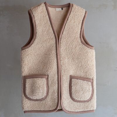 Gilet in lana Taru Camel - 7 taglie