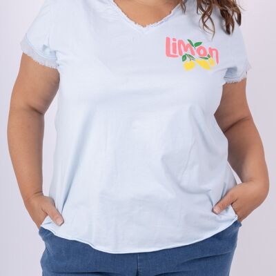 GRANDE TAILL T-shirt limoncello 100% cotone - PT2527GT