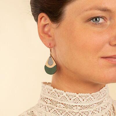 Pendientes de madera Arty Verdigris