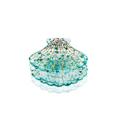 Fermaglio per capelli a forma di conchiglia Turquoise Sparkle