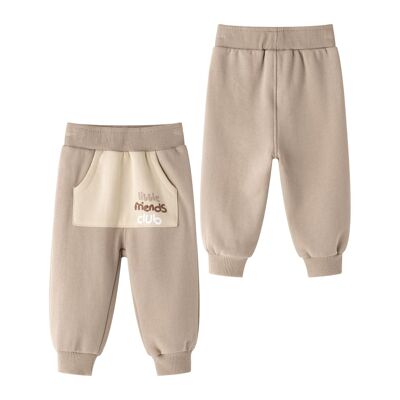 Pantalon largo felpa perchado con bolsillo BBI65021