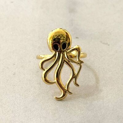 Davy Jones Stainless Steel Octopus Ring