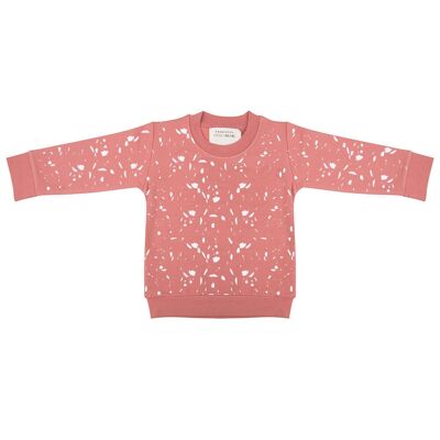 Maglione - Stampa a schizzi rosa
