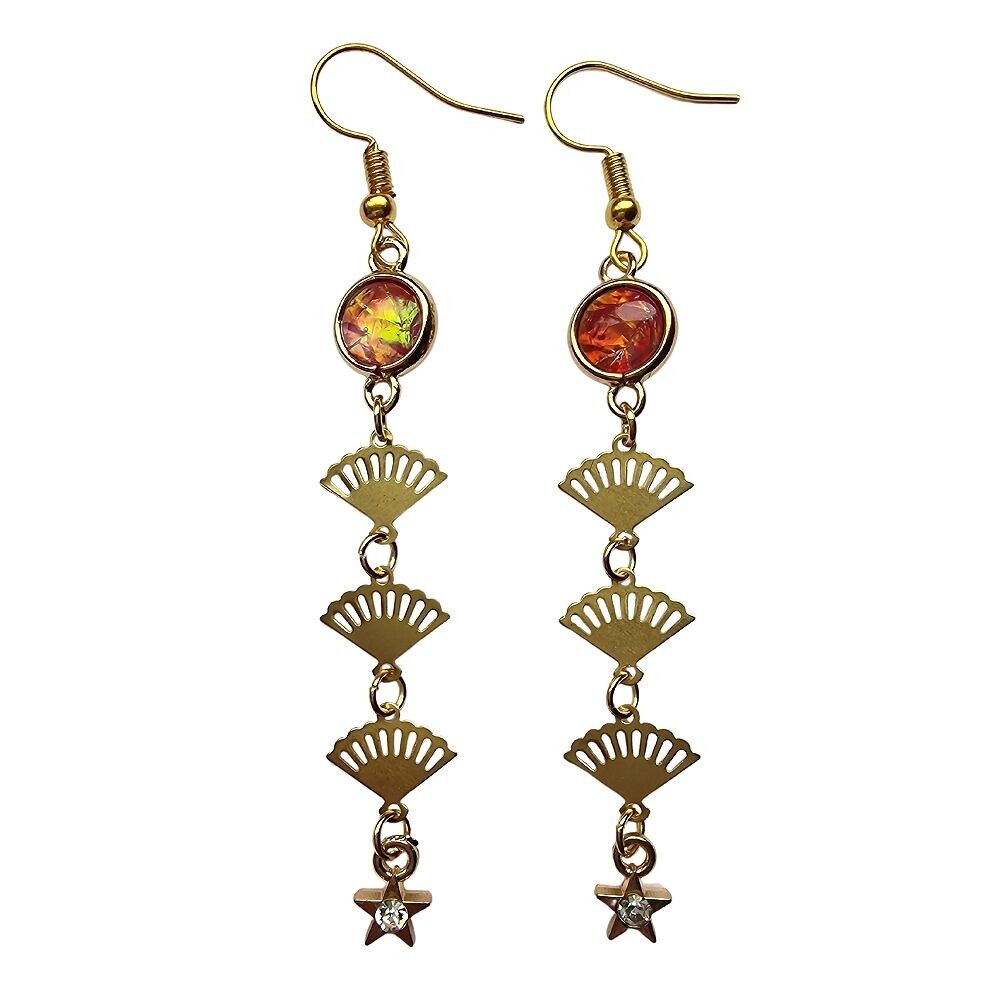 Orecchini ventaglio d'oro