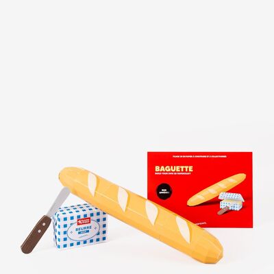 3D Paper Model Baguette - Craft Activity - Creative Christmas Gift
