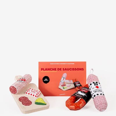 3D Paper Model Sausage Board - Craft Activity - Creative Christmas Gift