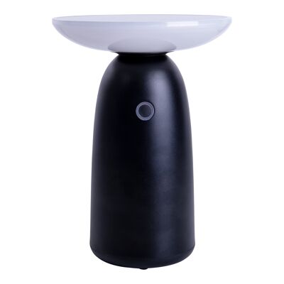 Lámpara solar LED "Ada" negra para exterior, lámpara de mesa LED de metal y plástico 22,5 x 16 cm