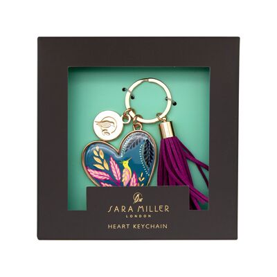Sara Miller Savannah Keyring Heart