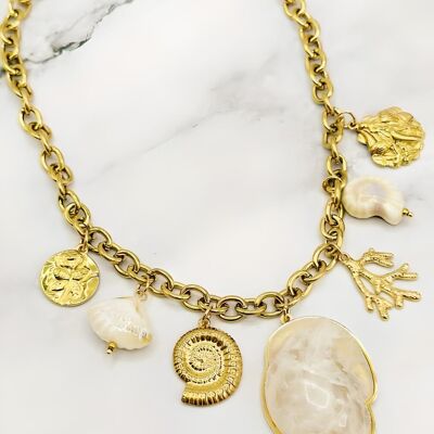 Collana con ciondolo a conchiglia Boho Chic