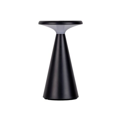 Lampada da tavolo a batteria solare "Palu" per uso interno ed esterno, in plastica nera, alta 20 cm