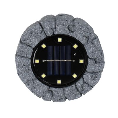 Set di 3 picchetti solari a LED "KIAN", per esterni, lampada da terra in plastica grigia, con LED integrato