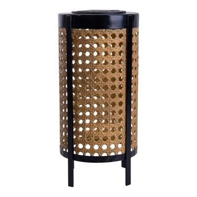 Lampada da tavolo da esterno a luce solare a LED "Patti" in metallo e plastica nei colori nero e naturale, con LED fisso integrato