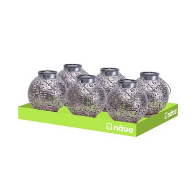 Luce solare decorativa a LED L/W: 18 cm argento