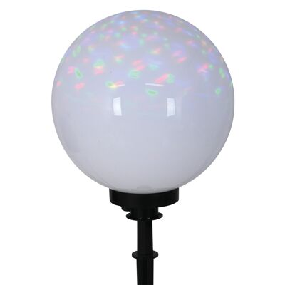 Picchetto da terra per esterni a sfera "BALL" D: 30 cm, per esterni, picchetto da terra in plastica, bianco, E27, - Luci da vialetto