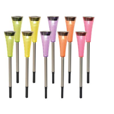 Set di 10 picchetti solari a LED "Multi"