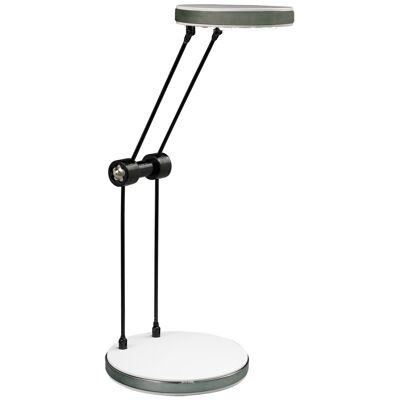 LED table lamp "ALEKO", 30 cm high, for desk, office, youth room, bedside table, made of metal in white, 18 LEDs with a total of 5 watts