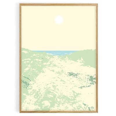 Brittany seaside landscape poster - North Island Plein Soleil. 100% made in France locally. Matte velvety print. Homage to the Impressionists.