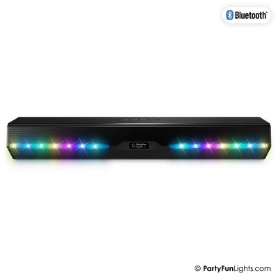 Barra de sonido inalámbrica con efecto de luz de colores - Bluetooth - Sonido potente - Batería incorporada