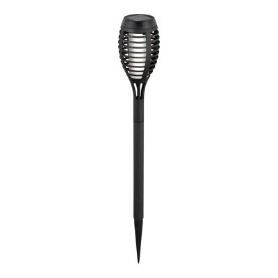 Juego de 5 estacas LED "Antorcha" de 45 cm de plástico gris, con LED integrado, luz solar para exteriores.