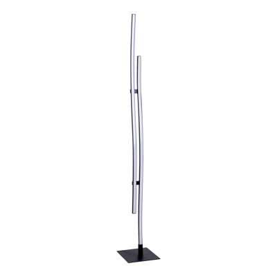 LED floor lamp "ONDA" h: 130cm, floor lamp, metal and plastic in black, integrated LED, lighting for living room, dining room or office
