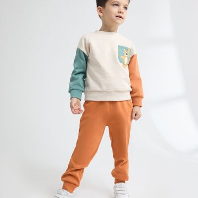 Felpa garzata da bambino con maniche lunghe JBI65229