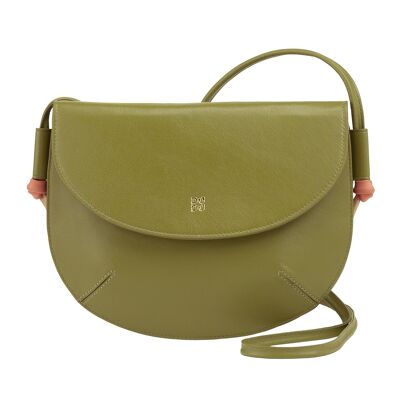 Dudu Medium Women'S Leather Crossbody Bag Olive green