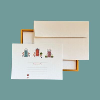 Three Doors Down Change of Address Card Set with Laid Envelopes