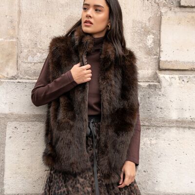 Oslo Sleeveless Faux Fur Jacket FW25 - Y121