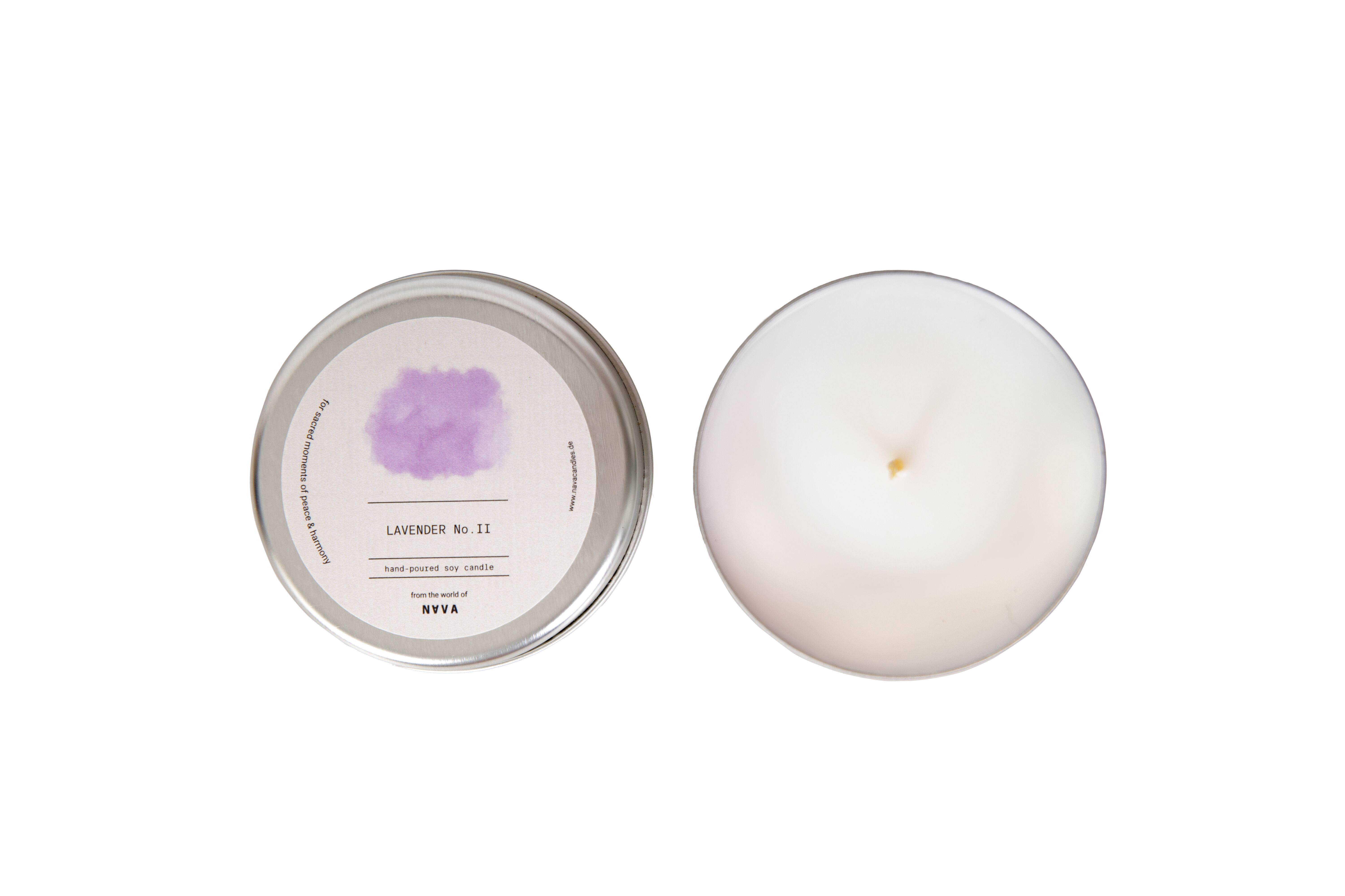 100ml Lavender Soy Candle in Recycled Aluminum Tin – Calming