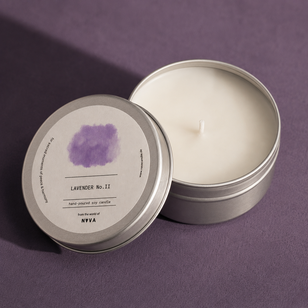 100ml Lavender No.II Soy Candle in Tin - Travel Size