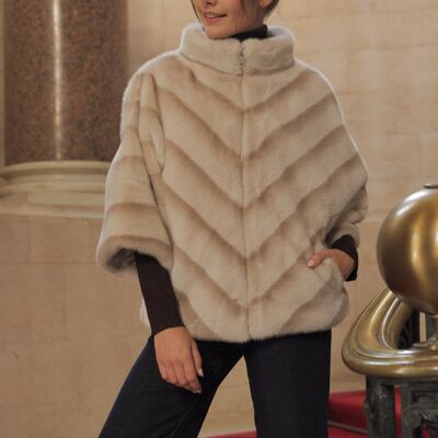 Copenhagen Faux Fur Cape Jacket - Y124