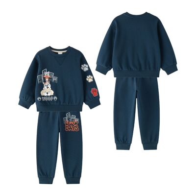 Set giacca con cappuccio e pantaloni lunghi in peluche JBI65287