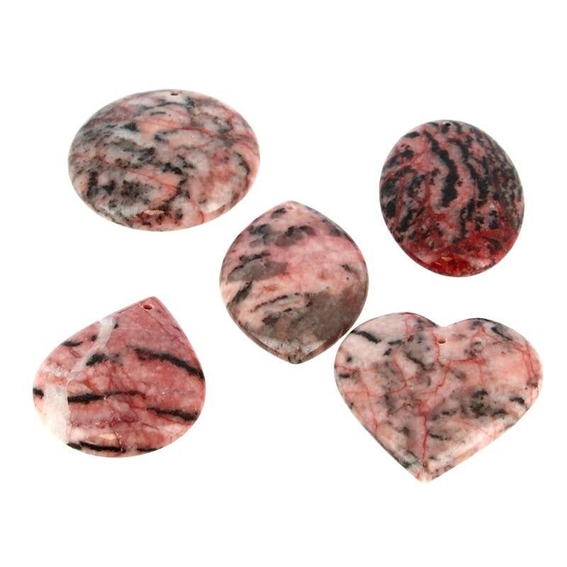 Ciondoli EXTRA in diaspro zebrato rosa