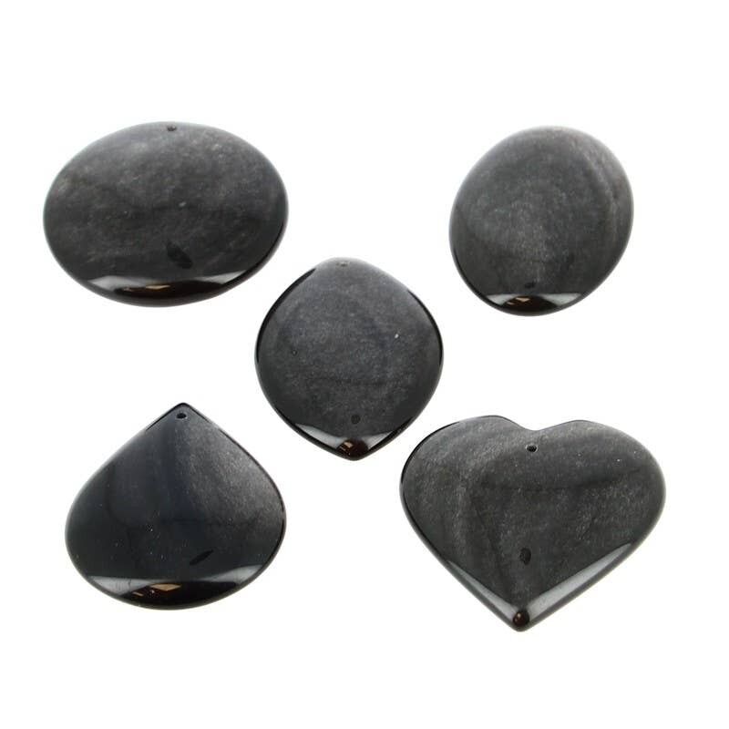 Ciondoli in ossidiana d'argento EXTRA