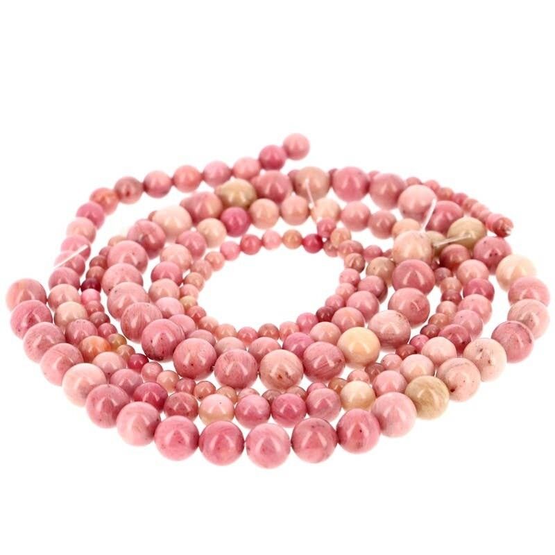 Perle di rodonite rosa
