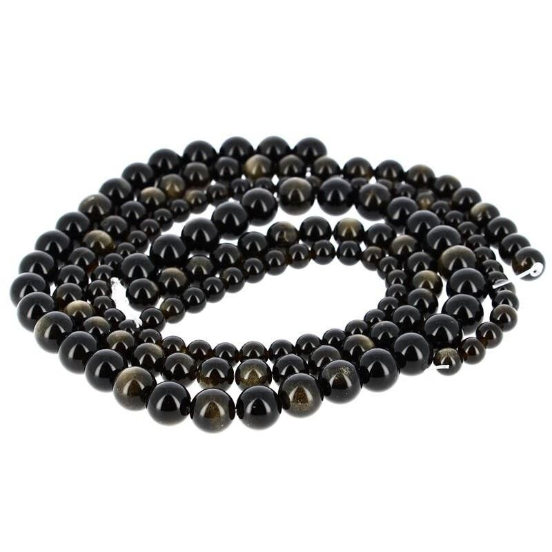 Perle di ossidiana dorata