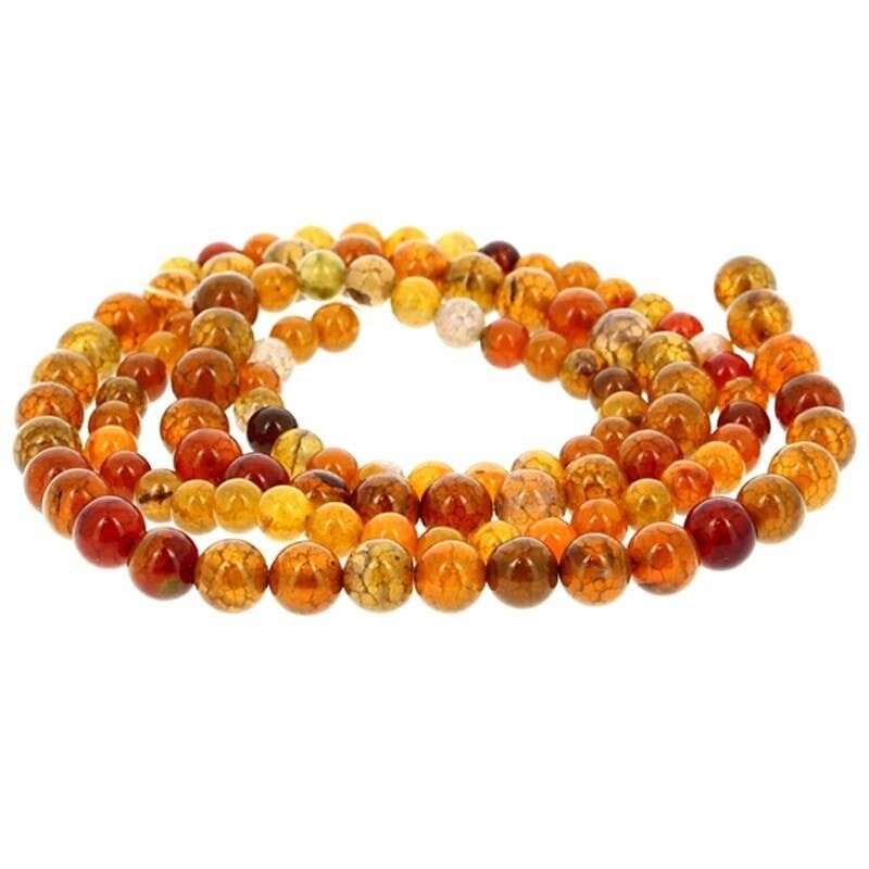 Perle di agata venata di drago gialla EXTRA (naturale)