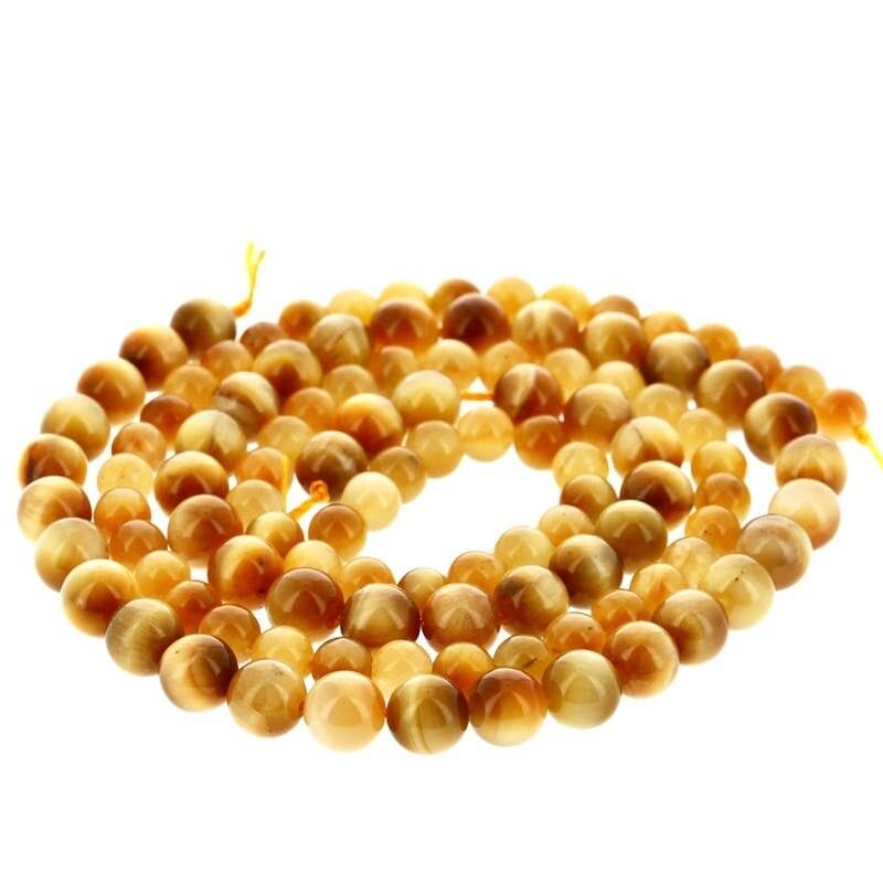 Perline di occhio di tigre dorato (colorate)