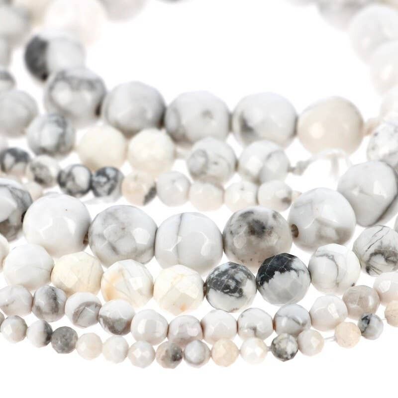 Perle di Howlite sfaccettata