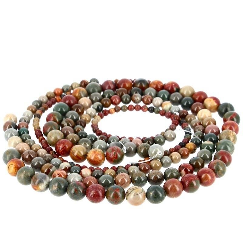 Perle di diaspro policromo (stampate)