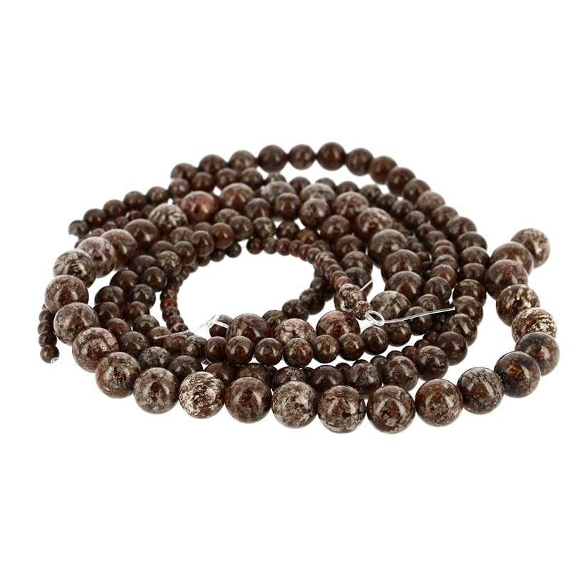 Perline di ossidiana marrone a forma di fiocco di neve