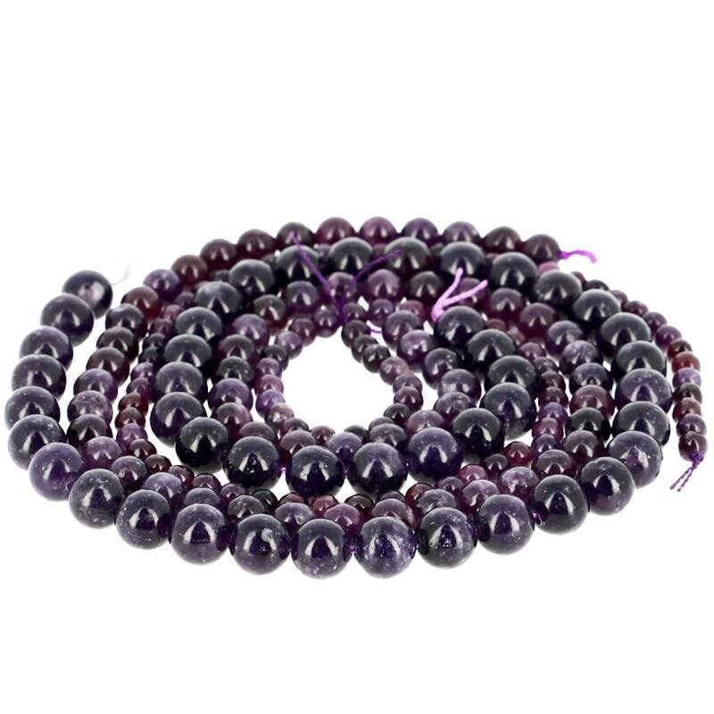 Perle di lepidolite scura